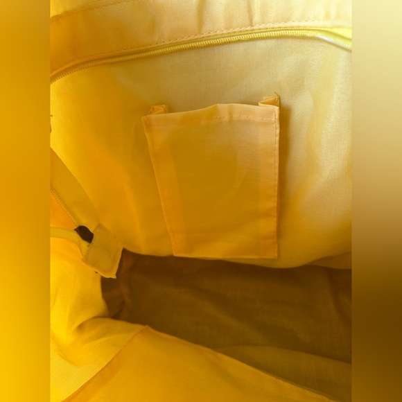 Sun N Sand Beach Summer Tote Bag Straw Yellow Purse Zipper Closure Vacation Bag - Picture 8 of 10